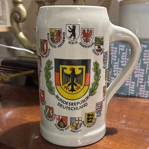 Bundesrepublik Deutschland Ceramic Beer Stein - White